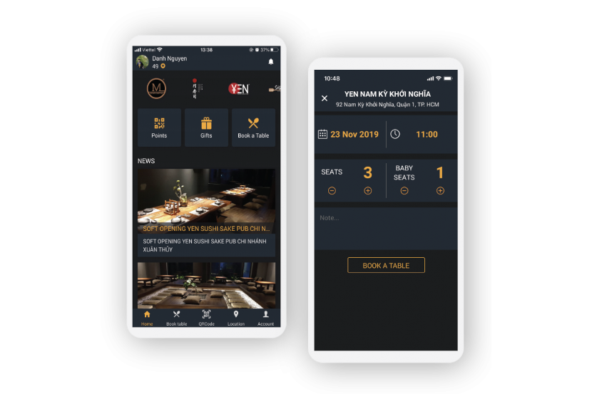 My Life Company restaurants loyalty app